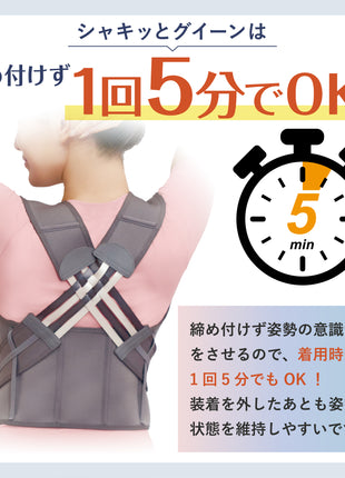 保阪流ウェルネス 姿勢補整ベルト シャキッとグイーン